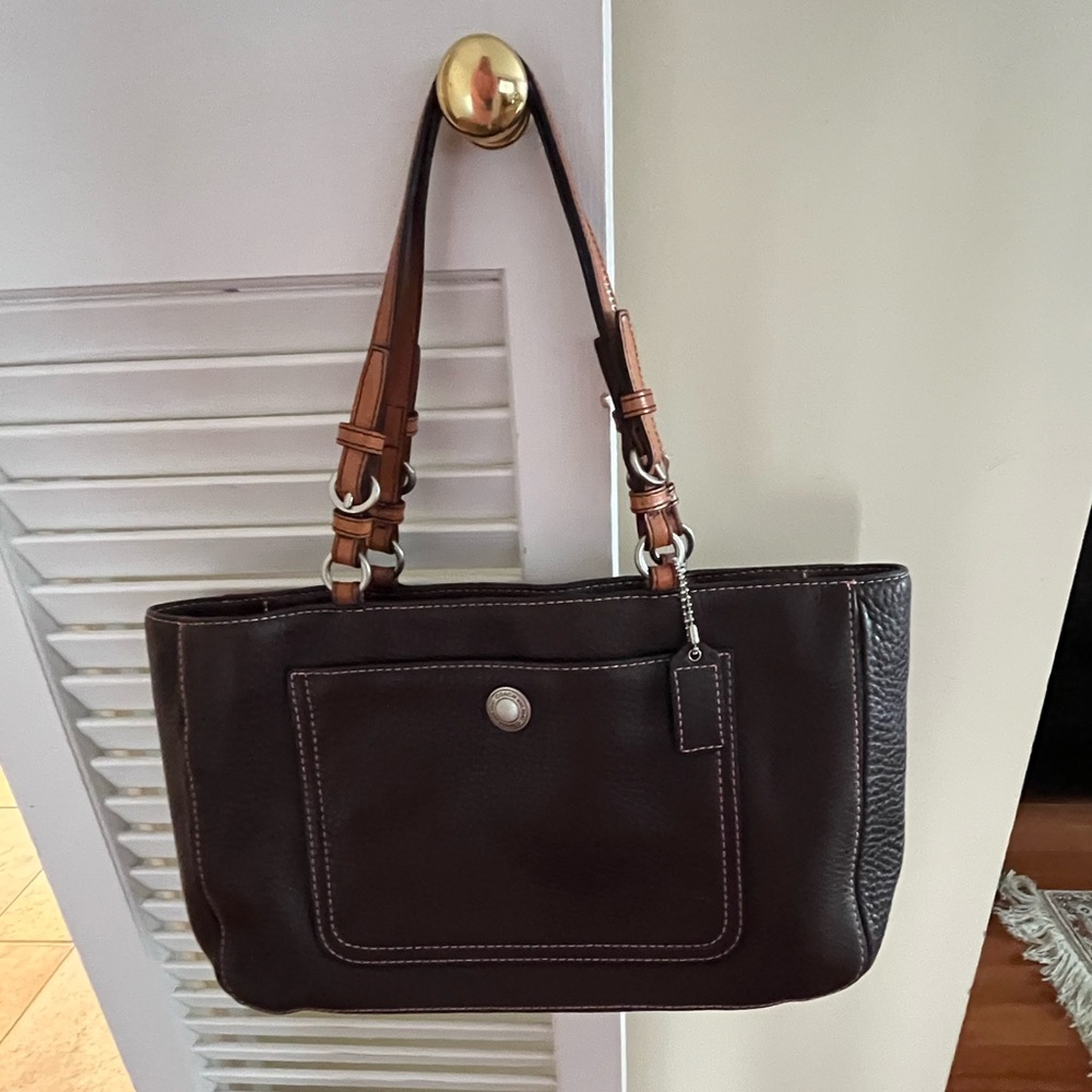 Coach Brown Pebbled Leather Vintage Bag